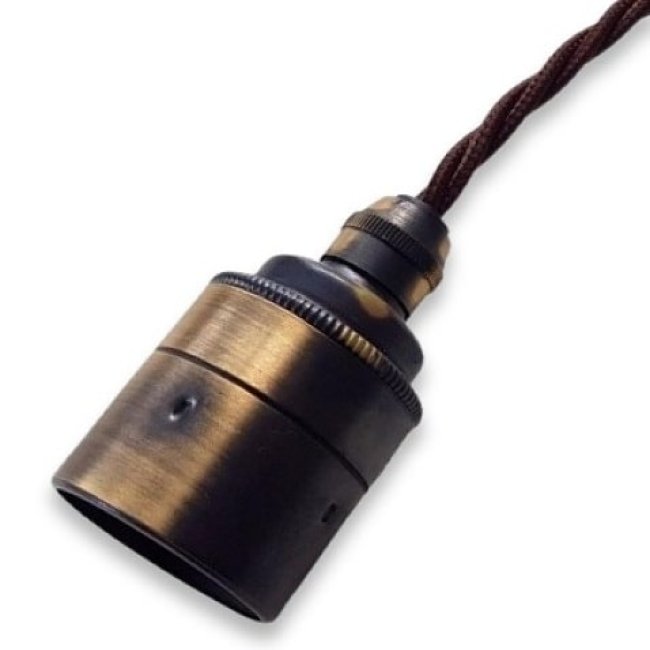 Retro Fassung für Leuchtmittel Messing massiv